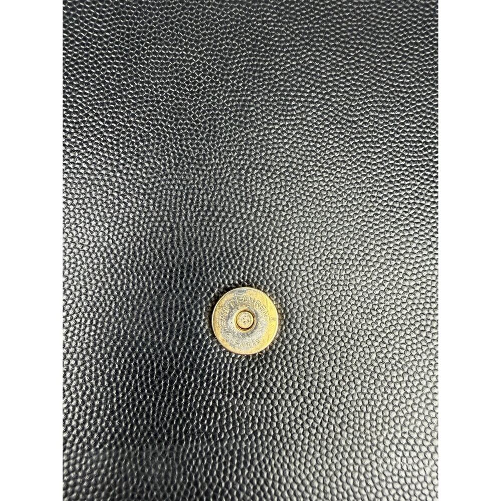 Saint Laurent Grain De Poudre Medium Classic Monogram Kate Satchel Black NFC S - Picture 8 of 15